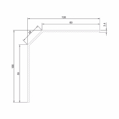 Cornières PVC 3 pans à 45°